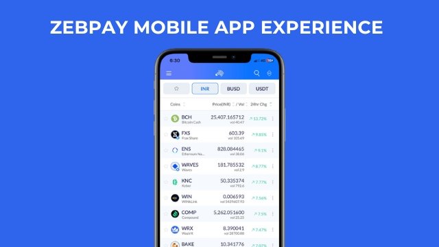 zebpay mobile app experience